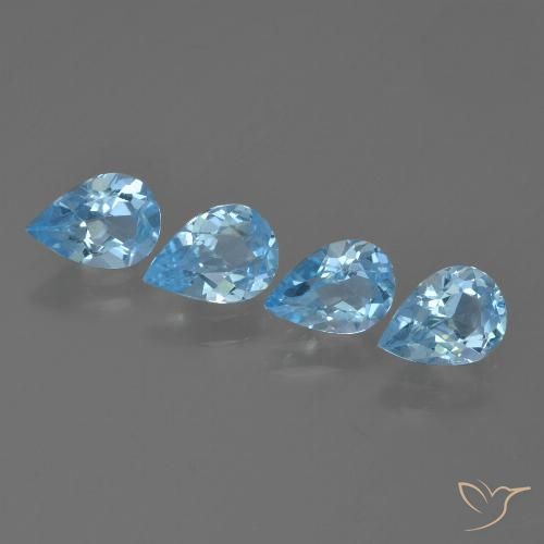 2.61ctw Naturel Bleu ciel Topaze, En forme de poire, VVS-VS