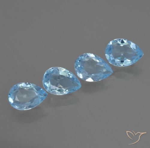 Shop natural 3.28ct Bleu Suisse Topaze gems, En forme de poire, from Brésil at GemSelect. In stock, global shipping!