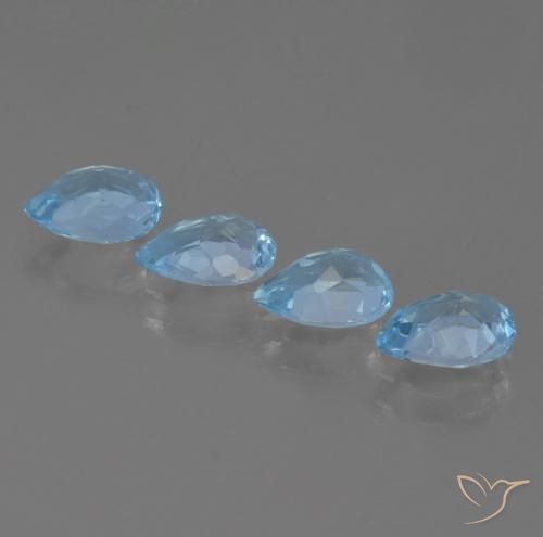 Shop natural 3.28ct Bleu Suisse Topaze gems, En forme de poire, from Brésil at GemSelect. In stock, global shipping!
