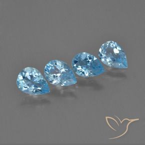 Shop natural 2.87ct Bleu Suisse Topaze gems, En forme de poire, from Brésil at GemSelect. In stock, global shipping!