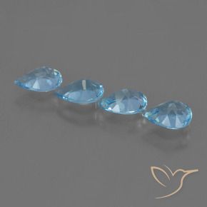 Shop natural 2.87ct Bleu Suisse Topaze gems, En forme de poire, from Brésil at GemSelect. In stock, global shipping!