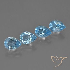 Shop natural 3.42ct Bleu Suisse Topaze gems, En forme de poire, from Brésil at GemSelect. In stock, global shipping!
