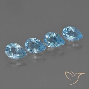 Shop natural 3.09ct Bleu Suisse Topaze gems, En forme de poire, from Brésil at GemSelect. In stock, global shipping!