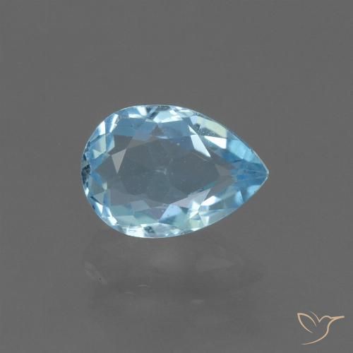 0.87ct Naturel Bleu ciel Topaze, En forme de poire, VS