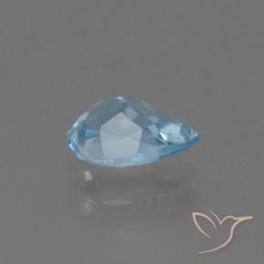 Topaze Bleu ciel naturelle En forme de poire, 0.84 ct, VS