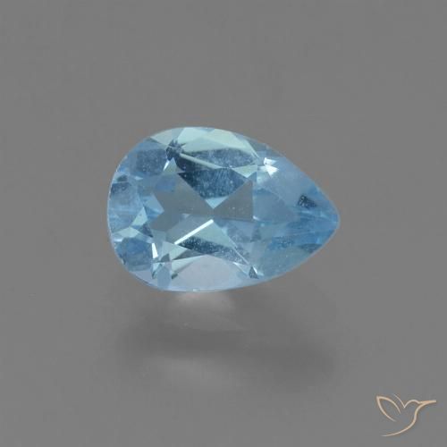 0.85ct Naturel Bleu Suisse Topaze, En forme de poire, VS