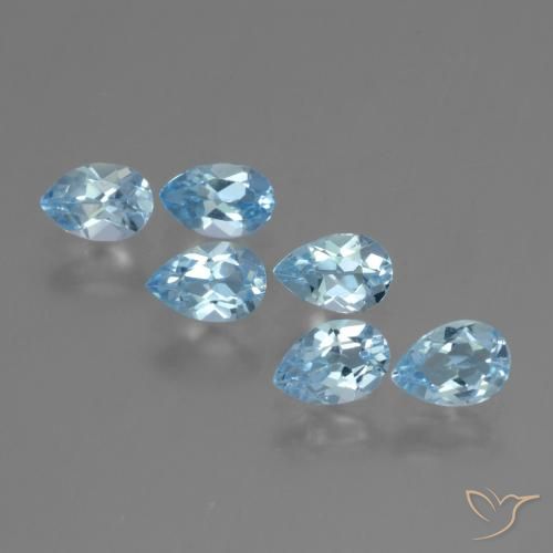 2.80ctw Naturel Bleu ciel Topaze, En forme de poire, VS