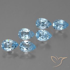 Shop natural 2.89ct Bleu Suisse Topaze gems, En forme de poire, from Brésil at GemSelect. In stock, global shipping!
