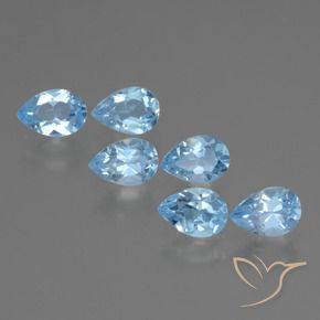 Shop natural 3.22ct Bleu Suisse Topaze gems, En forme de poire, from Brésil at GemSelect. In stock, global shipping!