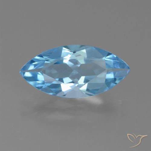 Topaze Bleu Suisse naturelle Marquise, 3.07 ct, VS