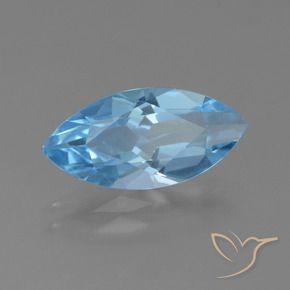 Topaze Bleu Suisse naturelle Marquise, 3.07 ct, VS