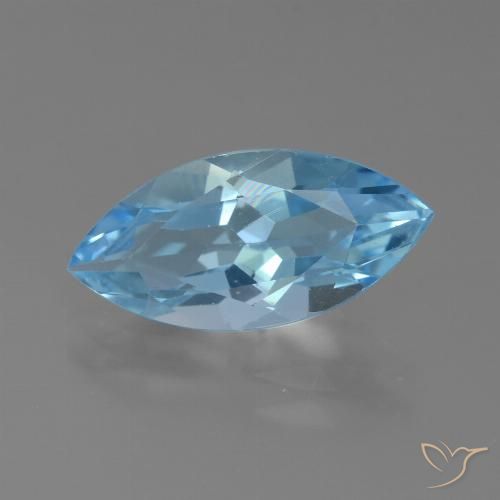 3.87ct Naturel Bleu Suisse Topaze, Marquise, VS