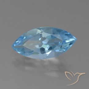 Topaze Bleu Suisse naturelle Marquise, 3.87 ct, VS