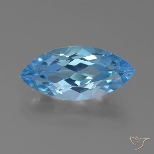 3.94ct Naturel Bleu Suisse Topaze, Marquise, VS