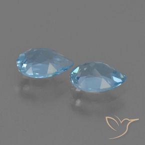 Shop natural 1.66ct Bleu Suisse Topaze gems, En forme de poire, from Brésil at GemSelect. In stock, global shipping!