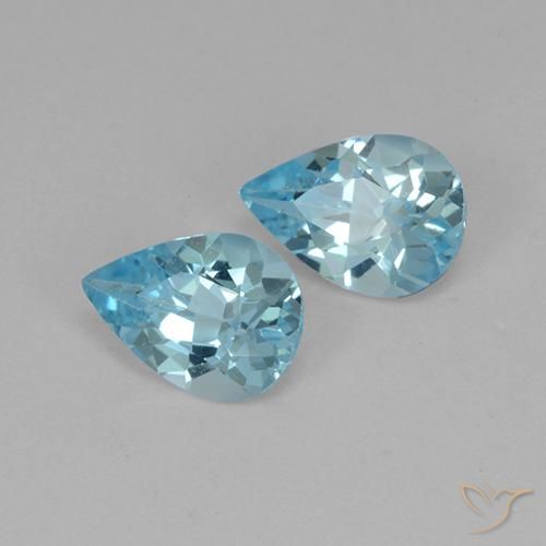 Shop natural 1.41ct Bleu ciel Topaze gems, En forme de poire, from Brésil at GemSelect. In stock, global shipping!