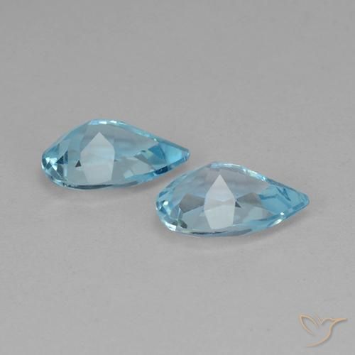 Shop natural 1.41ct Bleu ciel Topaze gems, En forme de poire, from Brésil at GemSelect. In stock, global shipping!