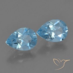 Shop natural 1.68ct Bleu Suisse Topaze gems, En forme de poire, from Brésil at GemSelect. In stock, global shipping!