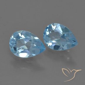 Shop natural 1.54ct Bleu Suisse Topaze gems, En forme de poire, from Brésil at GemSelect. In stock, global shipping!