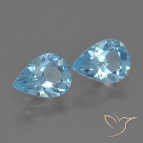Shop natural 1.43ct Bleu Suisse Topaze gems, En forme de poire, from Brésil at GemSelect. In stock, global shipping!