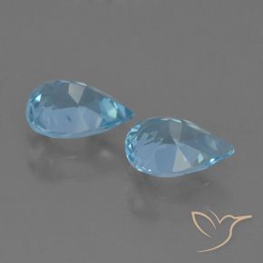 Shop natural 1.43ct Bleu Suisse Topaze gems, En forme de poire, from Brésil at GemSelect. In stock, global shipping!