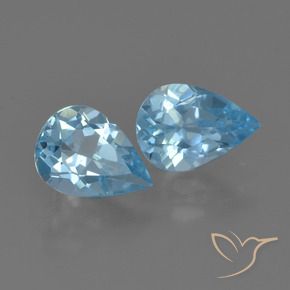 Shop natural 1.54ct Bleu Suisse Topaze gems, En forme de poire, from Brésil at GemSelect. In stock, global shipping!