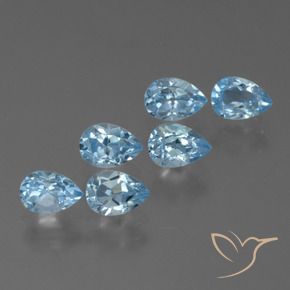 Shop natural 3.71ct Bleu ciel Topaze gems, En forme de poire, from Brésil at GemSelect. In stock, global shipping!