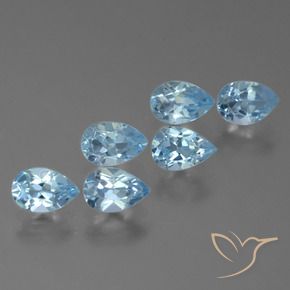 Shop natural 3.44ct Bleu Suisse Topaze gems, En forme de poire, from Brésil at GemSelect. In stock, global shipping!