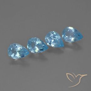 Shop natural 2.92ct Bleu Suisse Topaze gems, En forme de poire, from Brésil at GemSelect. In stock, global shipping!