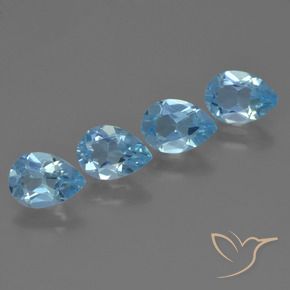 Shop natural 3.21ct Bleu Suisse Topaze gems, En forme de poire, from Brésil at GemSelect. In stock, global shipping!