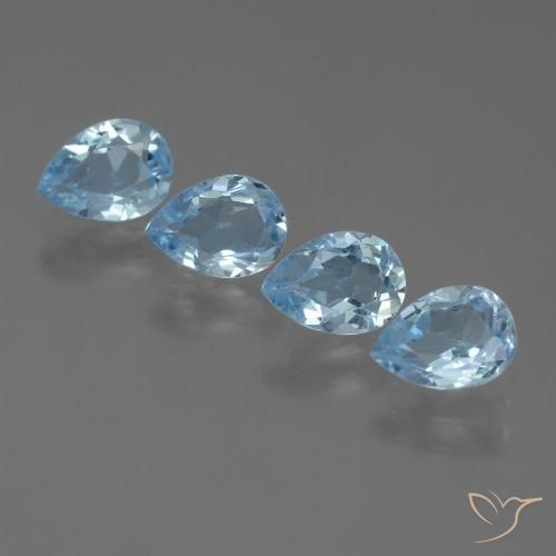 3.39ctw Naturel Bleu ciel Topaze, En forme de poire, VS