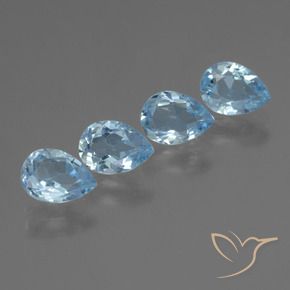 Shop natural 3.39ct Bleu ciel Topaze gems, En forme de poire, from Brésil at GemSelect. In stock, global shipping!