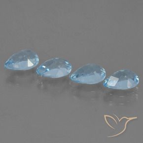 Shop natural 3.51ct Bleu ciel Topaze gems, En forme de poire, from Brésil at GemSelect. In stock, global shipping!