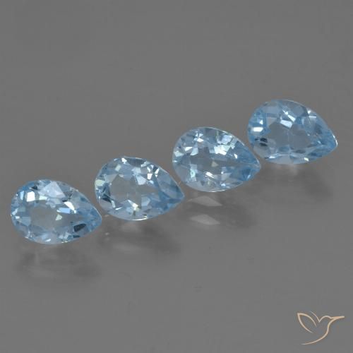 Shop natural 3.35ct Bleu Suisse Topaze gems, En forme de poire, from Brésil at GemSelect. In stock, global shipping!