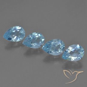 Shop natural 3.16ct Bleu Suisse Topaze gems, En forme de poire, from Brésil at GemSelect. In stock, global shipping!