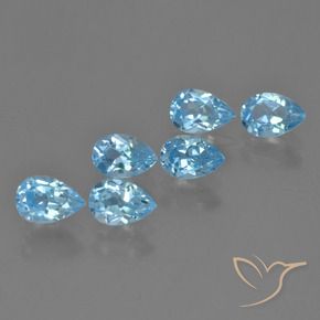 Shop natural 3.68ct Bleu Suisse Topaze gems, En forme de poire, from Brésil at GemSelect. In stock, global shipping!