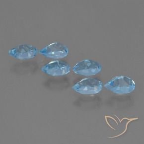 Shop natural 3.68ct Bleu Suisse Topaze gems, En forme de poire, from Brésil at GemSelect. In stock, global shipping!