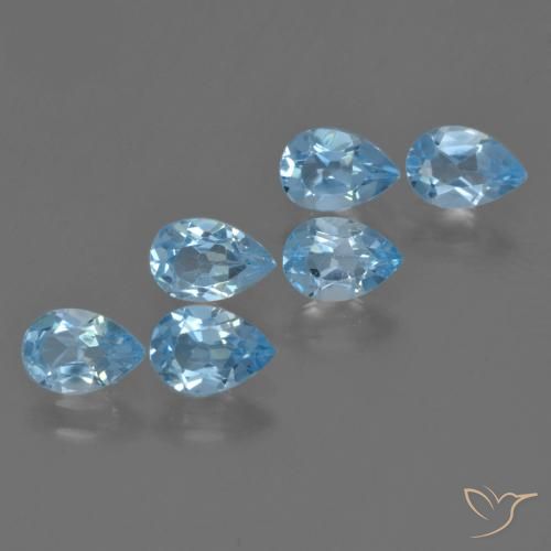 Shop natural 3.16ct Bleu Suisse Topaze gems, En forme de poire, from Brésil at GemSelect. In stock, global shipping!