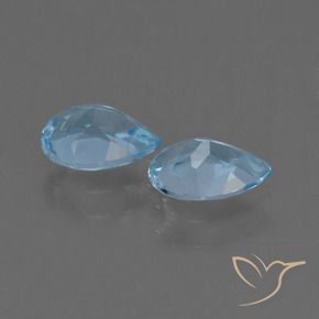 Shop natural 1.56ct Bleu Suisse Topaze gems, En forme de poire, from Brésil at GemSelect. In stock, global shipping!