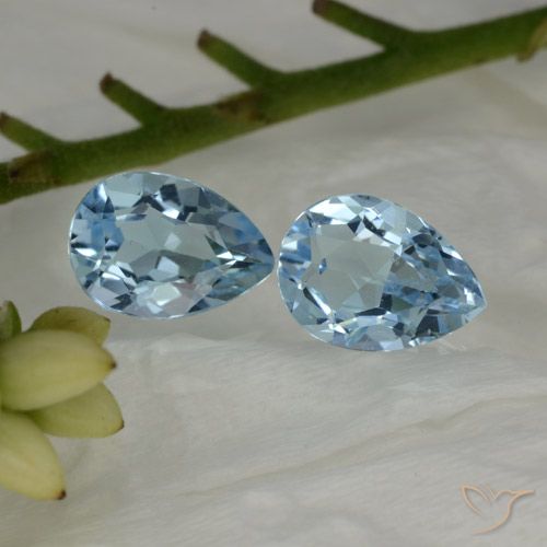 1.66ctw Naturel Bleu ciel Topaze, En forme de poire, VVS-VS