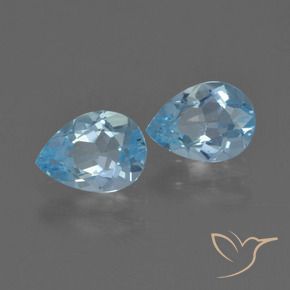 Shop natural 1.61ct Bleu ciel Topaze gems, En forme de poire, from Brésil at GemSelect. In stock, global shipping!