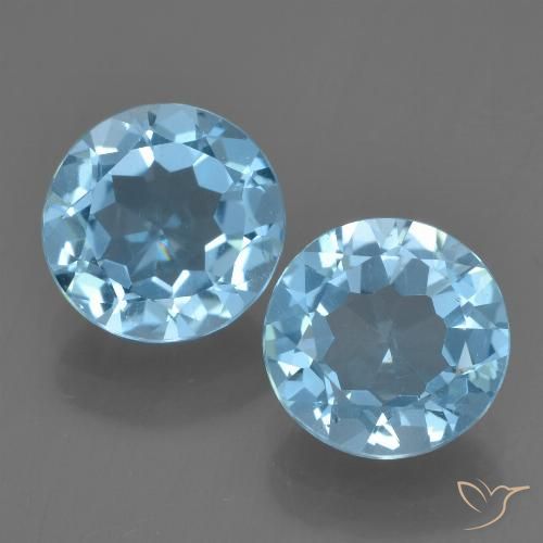 4.09ctw Naturel Bleu Suisse Topaze, Tour, VVS-VS