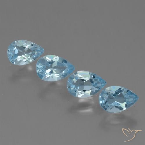 2.16ctw Naturel Bleu ciel Topaze, En forme de poire, VS