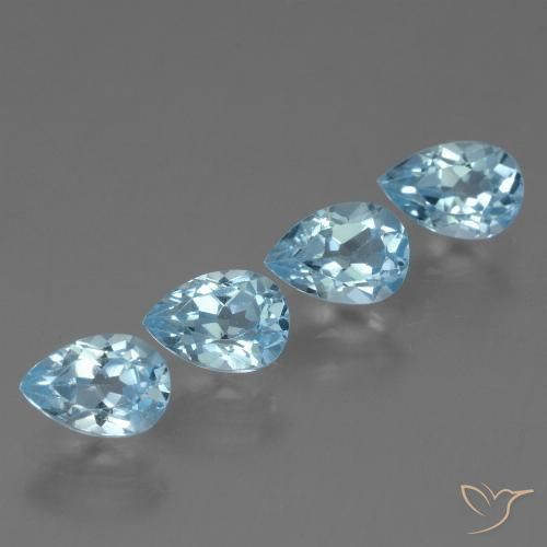 2.48ctw Naturel Bleu ciel Topaze, En forme de poire, VS