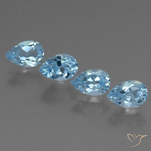 2.34ctw Naturel Bleu ciel Topaze, En forme de poire, VS