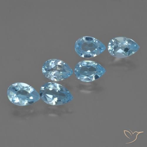 Shop natural 2.93ct Bleu ciel Topaze gems, En forme de poire, from Brésil at GemSelect. In stock, global shipping!