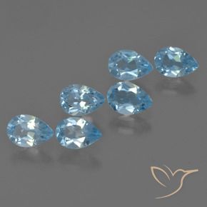 Shop natural 2.96ct Bleu Suisse Topaze gems, En forme de poire, from Brésil at GemSelect. In stock, global shipping!