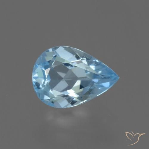 0.83ct Naturel Bleu ciel Topaze, En forme de poire, VVS-VS