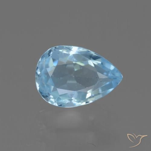 0.90ct Naturel Bleu ciel Topaze, En forme de poire, VS