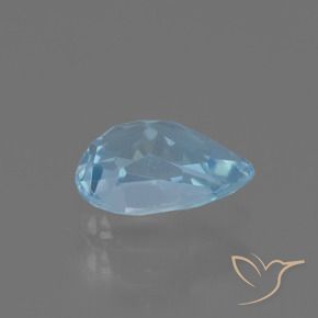 Topaze Bleu ciel naturelle En forme de poire, 0.90 ct, VS